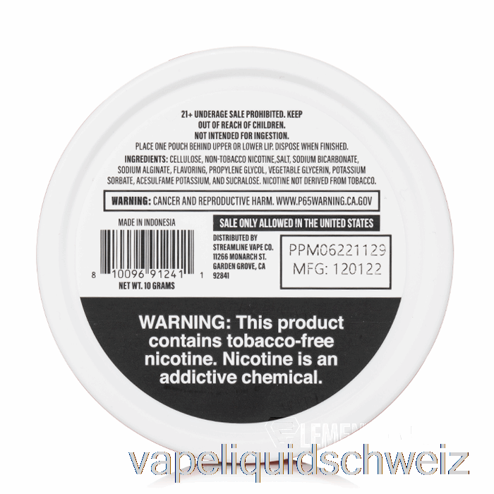 Saftkopf-Nikotinbeutel – Pfirsich-Ananas-Minze-Vape-Liquid E-Liquid Schweiz
